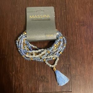 Blue Beaded Bracelet